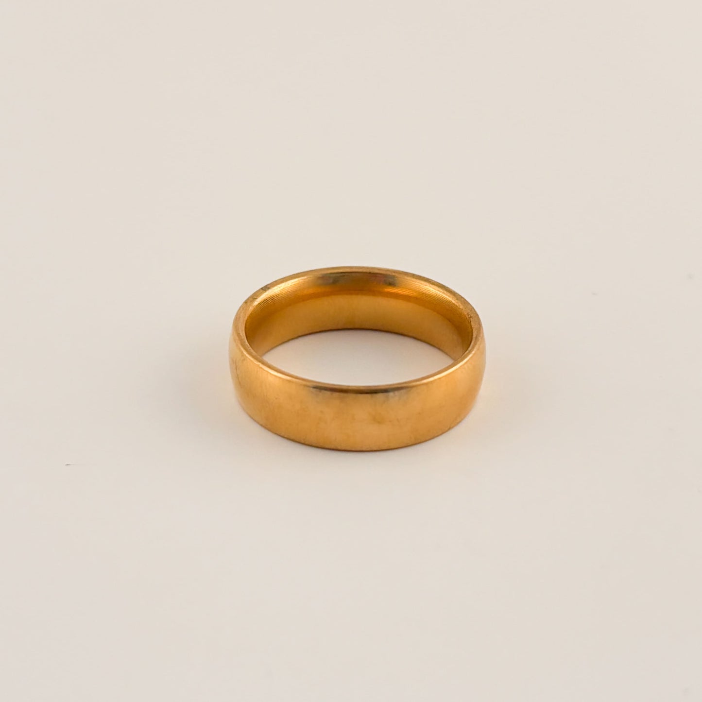 Anillo argolla acero inoxidable 5 mm dorada