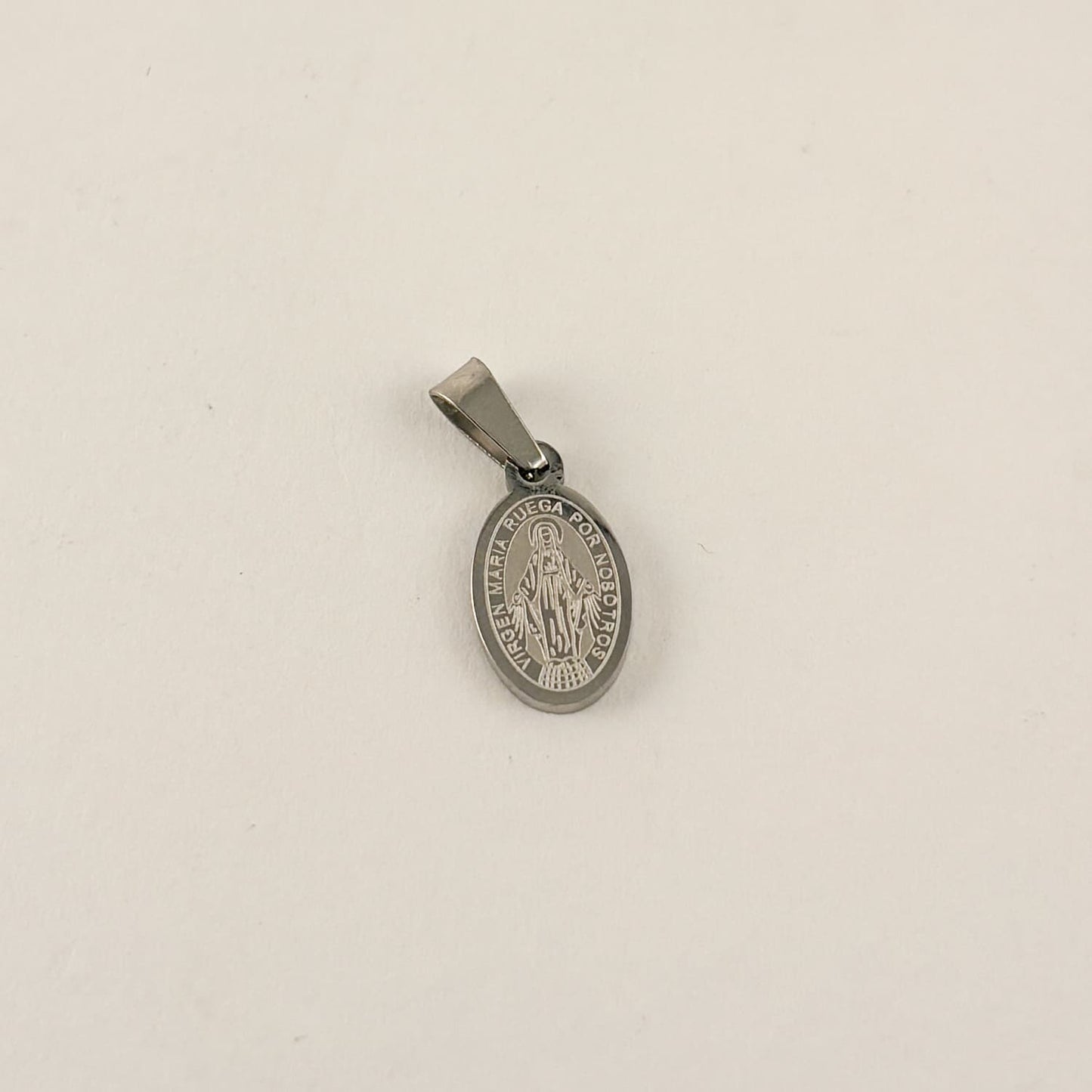 Dije medalla virgen milagrosa acero inoxidable mini 1,3 cm