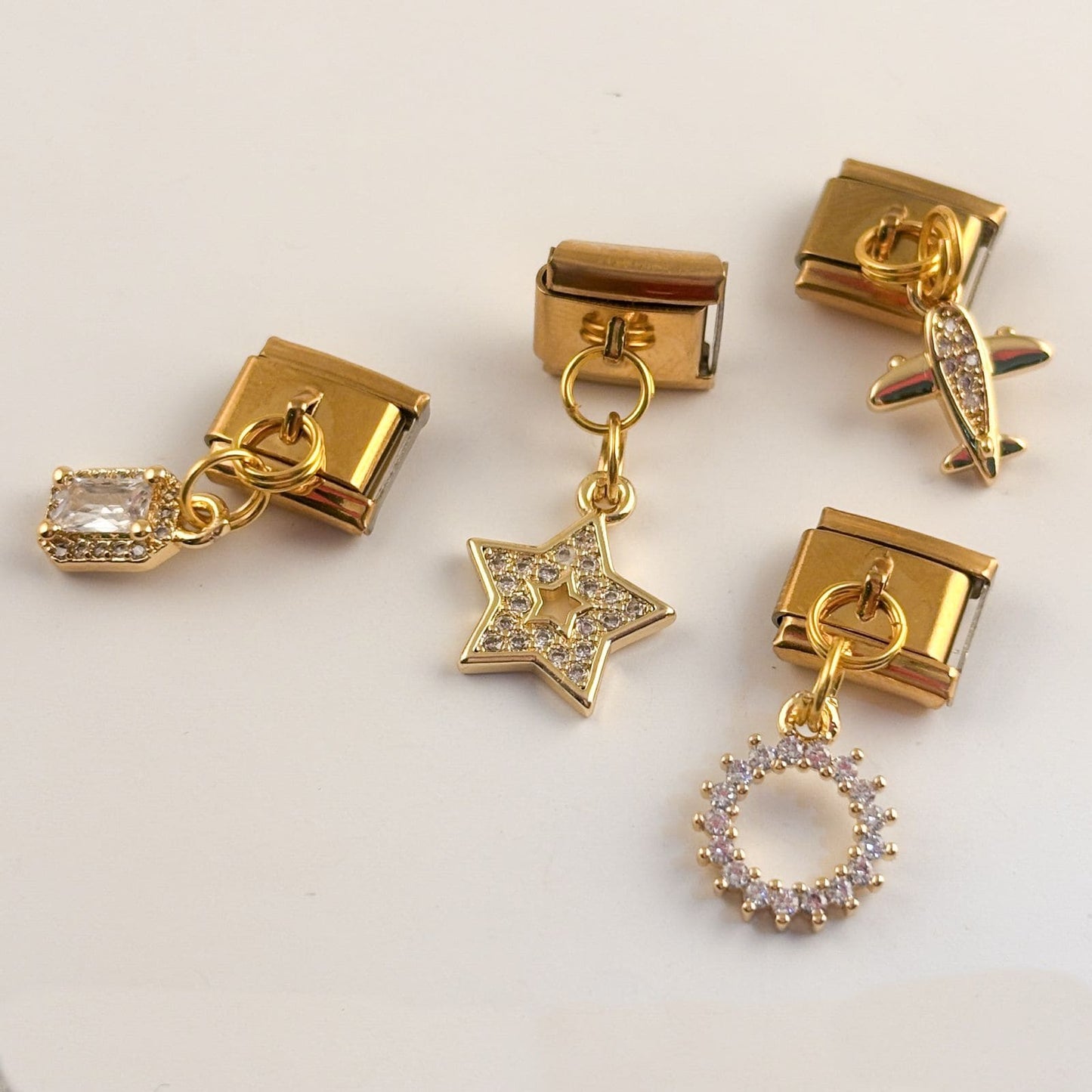 Charm para pulseras italianas dijes colgantes dorados