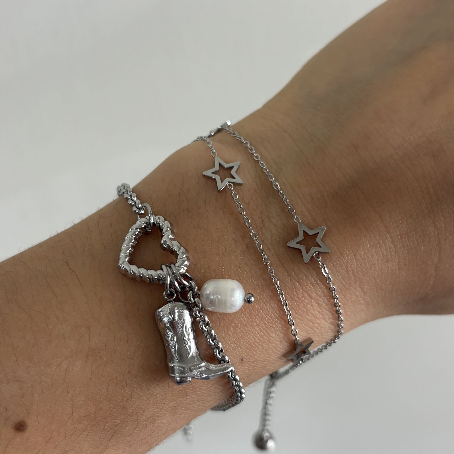 Pulsera bota vaquera acero inoxidable