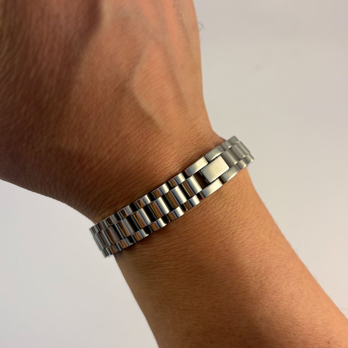 Pulsera para caballero tipo rolex acero inoxidable -Regalo día del padre