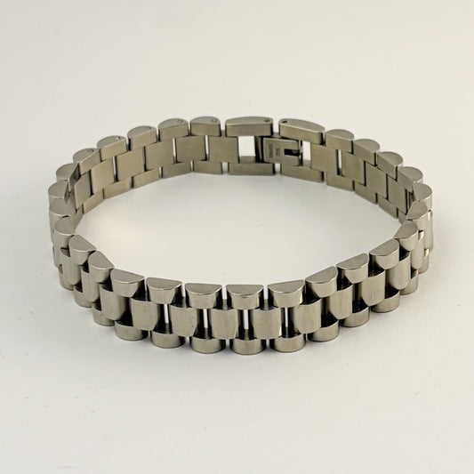 Pulsera para caballero tipo rolex acero inoxidable -Regalo día del padre