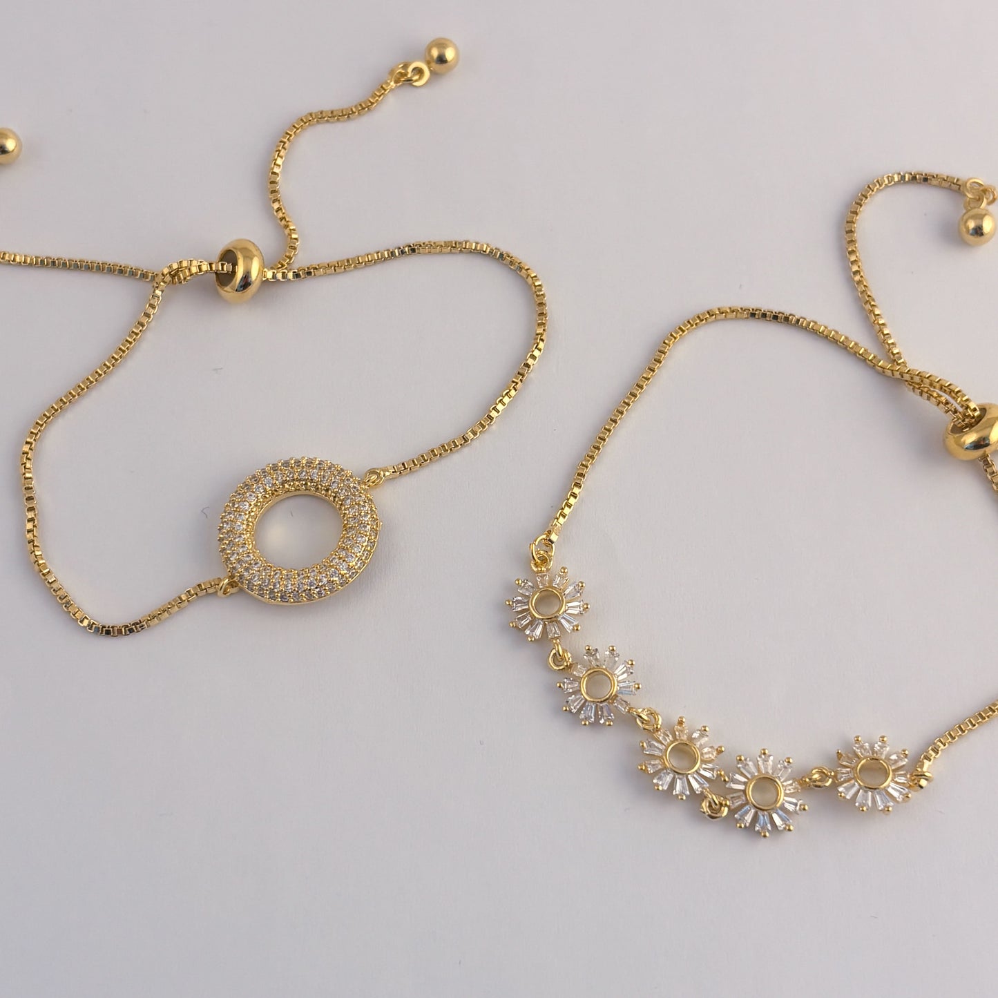 Pulsera chapa de oro ajustable diferentes modelos