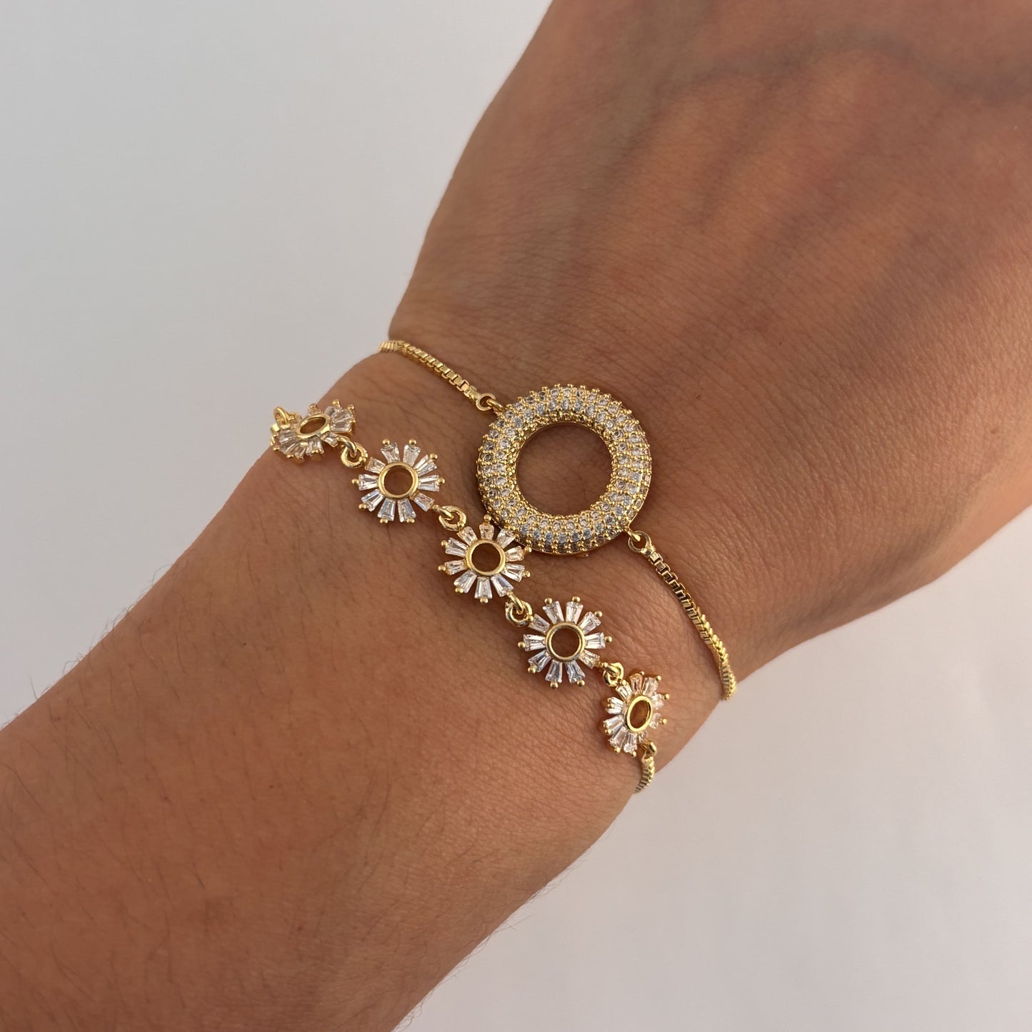 Pulsera chapa de oro ajustable diferentes modelos