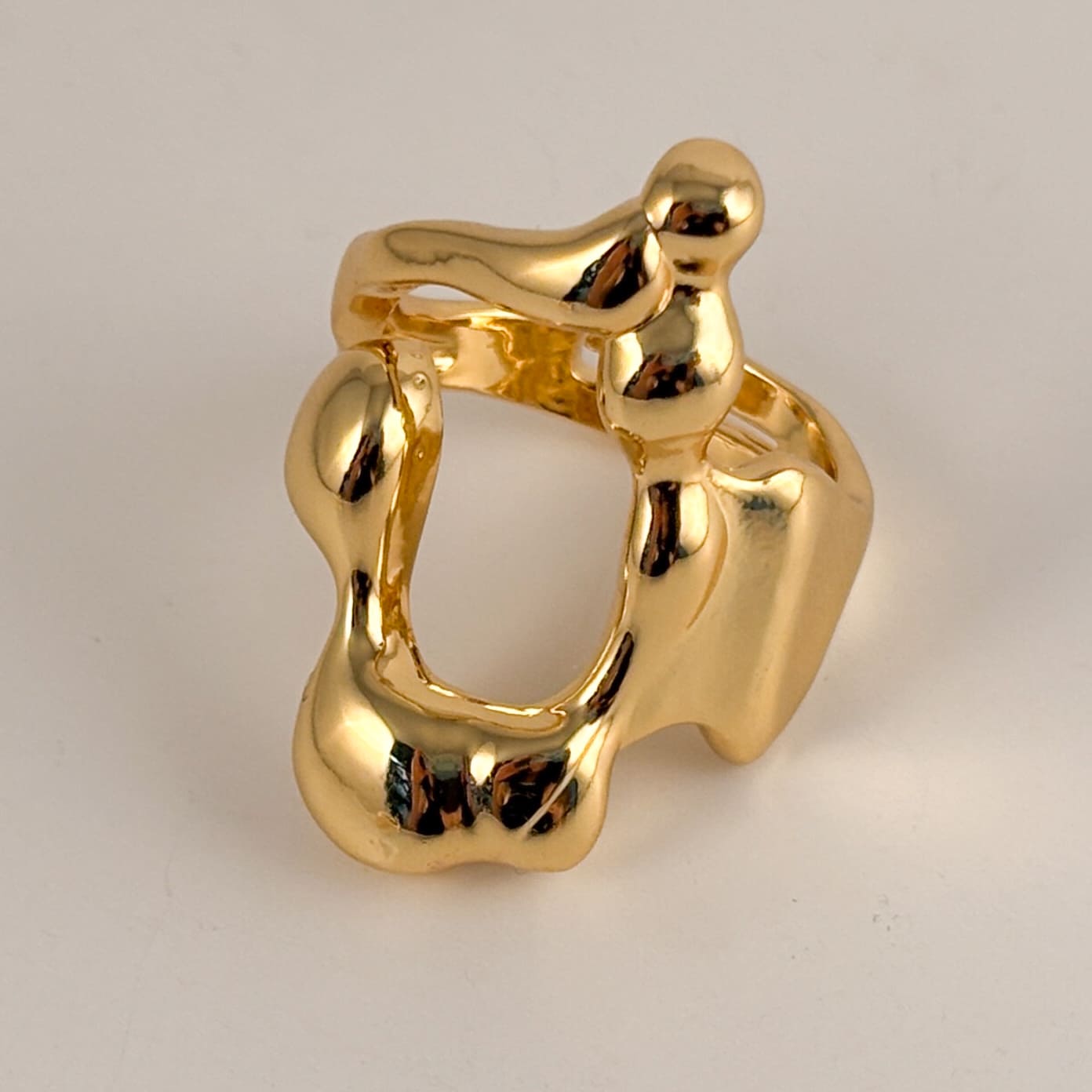 Anillo chapa de oro raro varios modelos ajustables