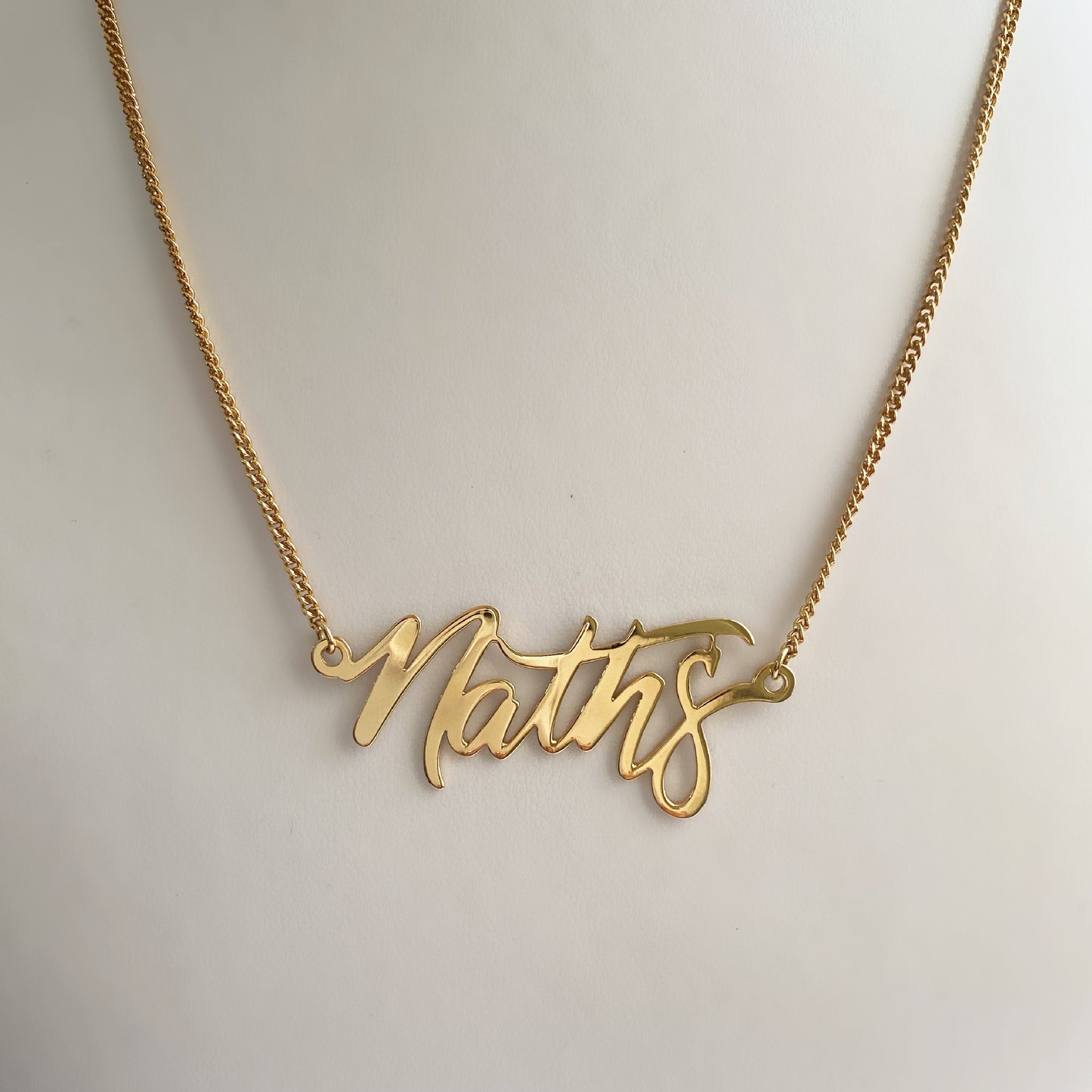 Collar personalizado de nombre en chapa de oro cadena de acero inoxidable ¡Elige el tipo de letra!