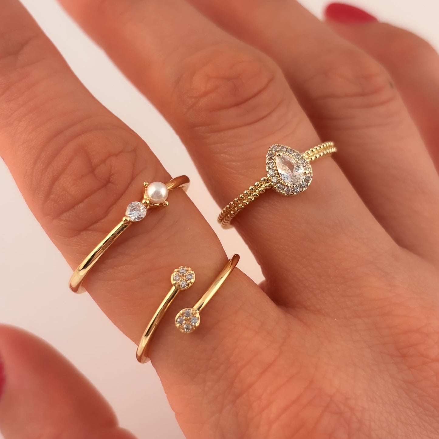 Anillos delgados chapa de oro