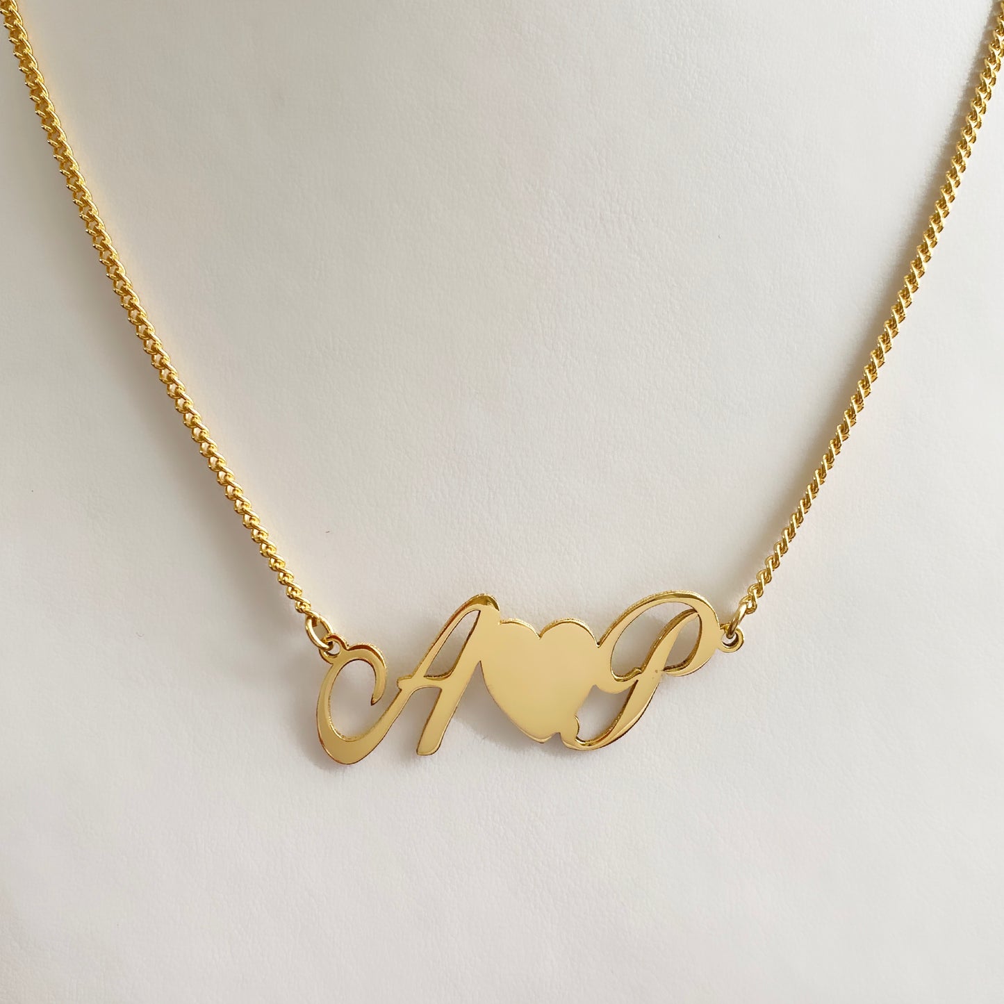 Collar personalizado de nombre en chapa de oro cadena de acero inoxidable ¡Elige el tipo de letra!