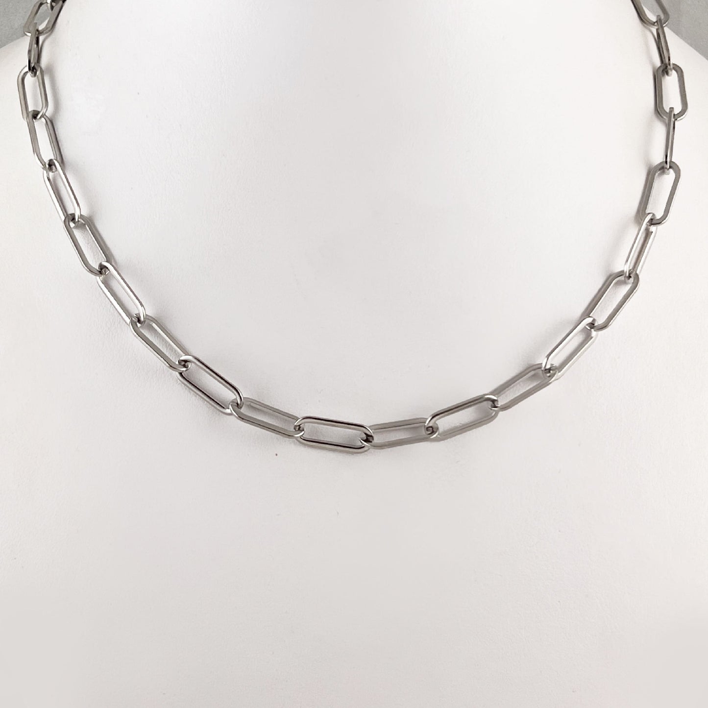 Cadena clip acero inoxidable 45 cm