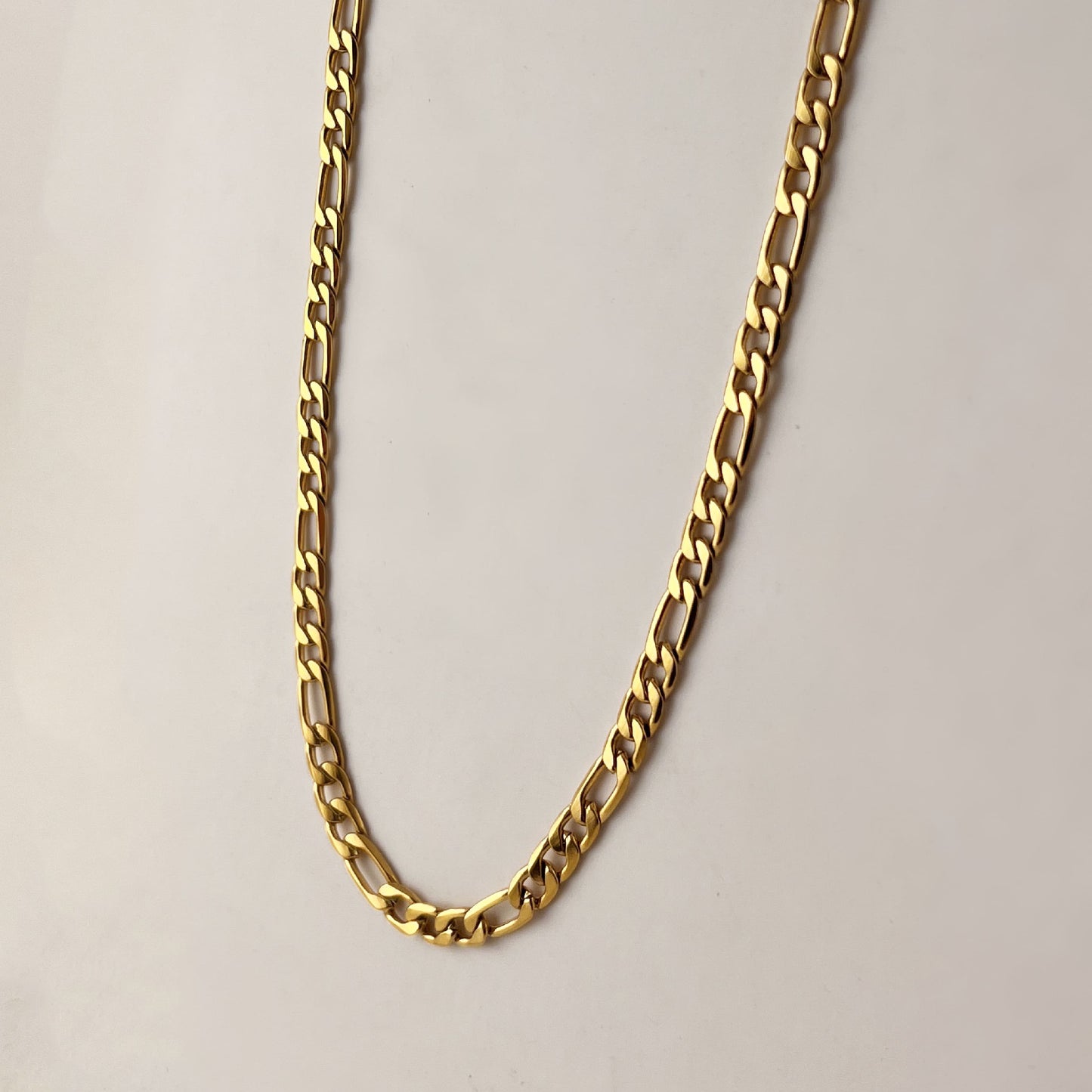 Cadena acero inoxidable eslabón 3x1 tono dorado
