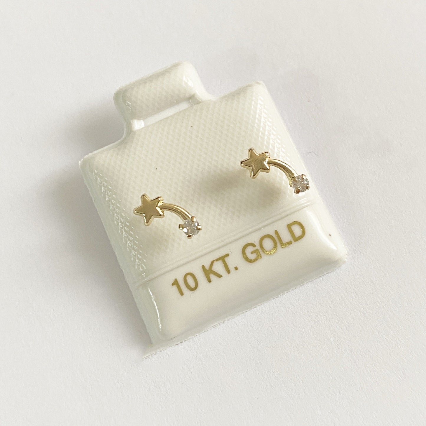 Piercing estrella fugaz 1 zirconia oro 10k