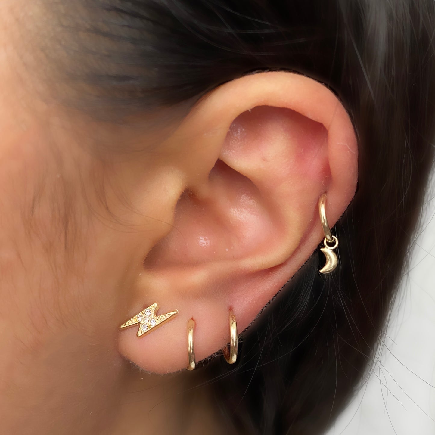 Argolla piercing oro de 10k ¡Elige el tamaño!
