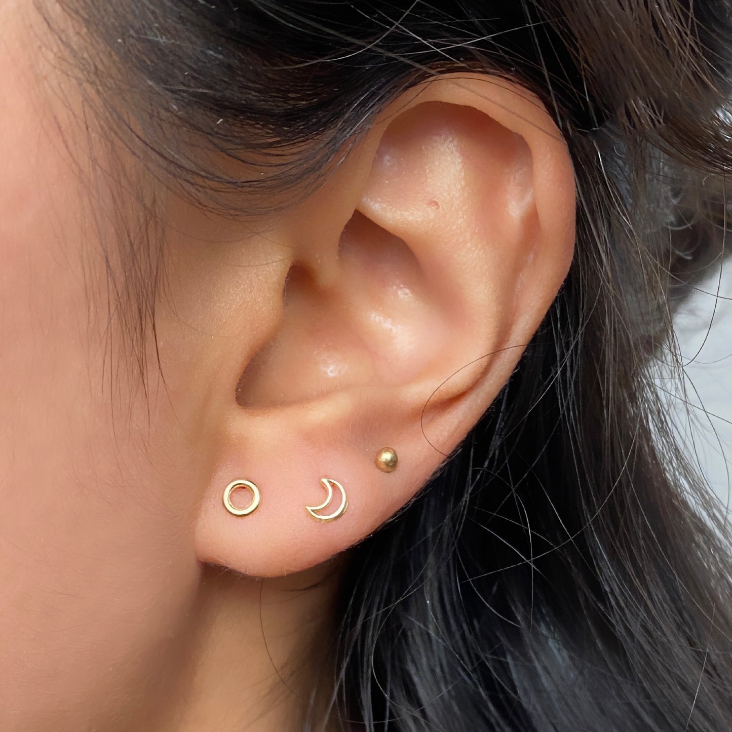 Piercing luna resaque Oro 10k