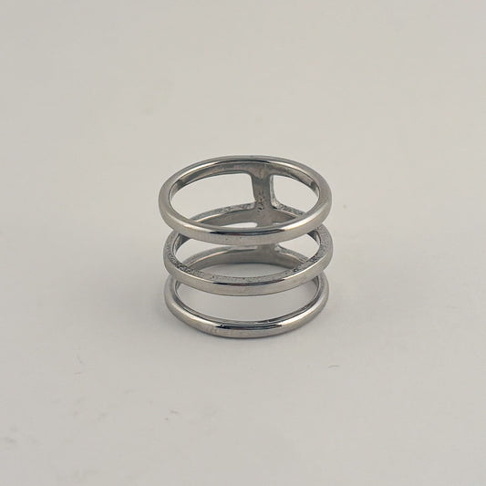 Anillo triple acero inoxidable