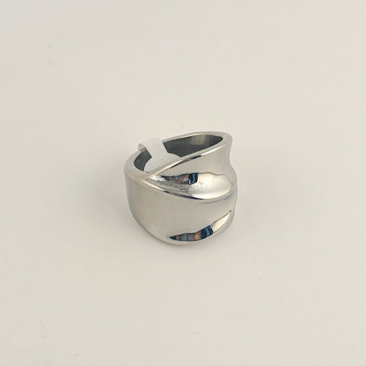 Anillo acero inoxidable grueso folded #7