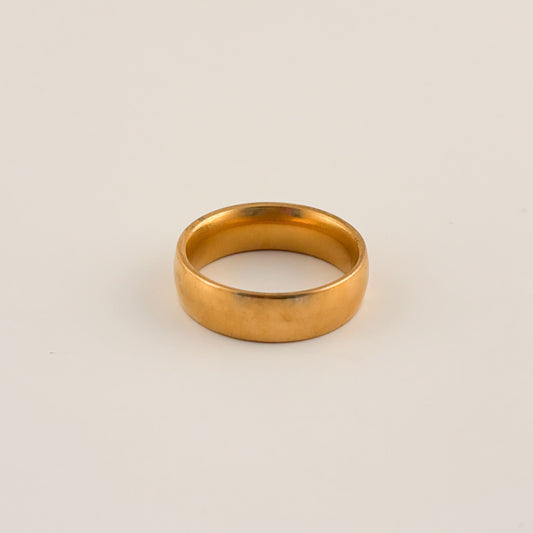 Anillo argolla acero inoxidable 5 mm dorada