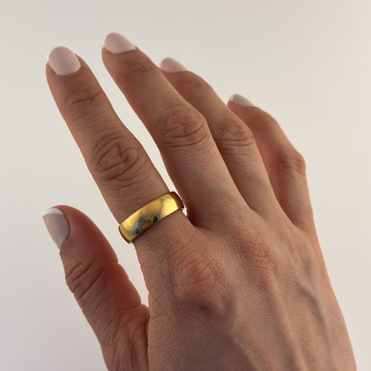 Anillo argolla acero inoxidable 5 mm dorada