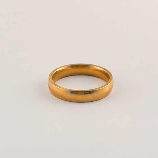 Anillo argolla acero inoxidable 3 mm dorada