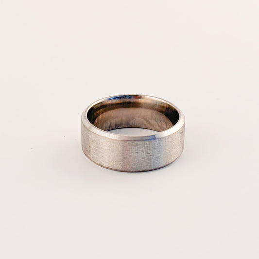 Anillo argolla acero inoxidable gruesa mate 5 mm