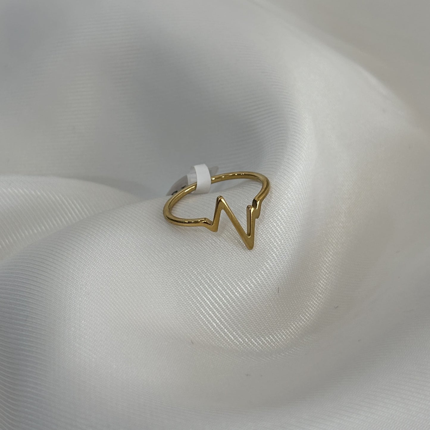 Anillo acero inoxidable dorado electro
