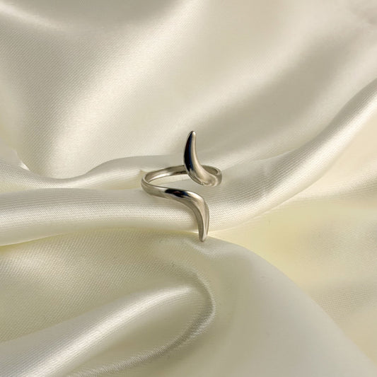 Anillo acero inoxidable boomerang