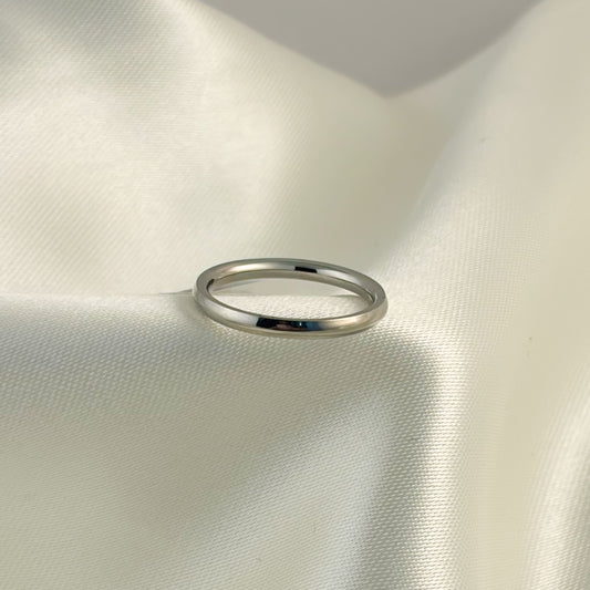 Anillo delgado acero inoxidable #6