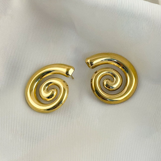 Aretes caracol acero inoxidable