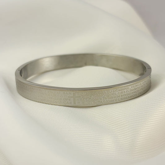 Brazalete padre nuestro acero inoxidable