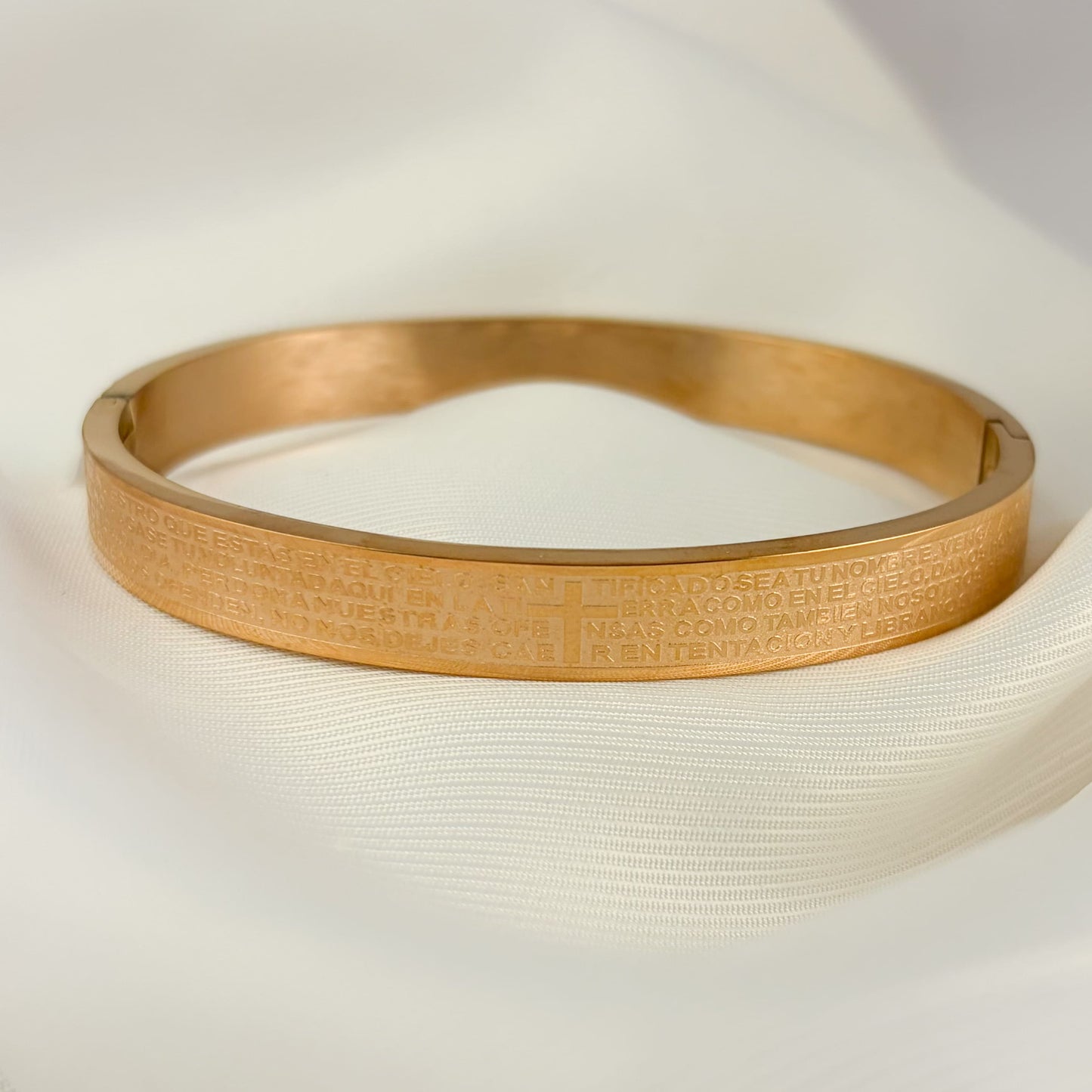 Brazalete padre nuestro acero inoxidable