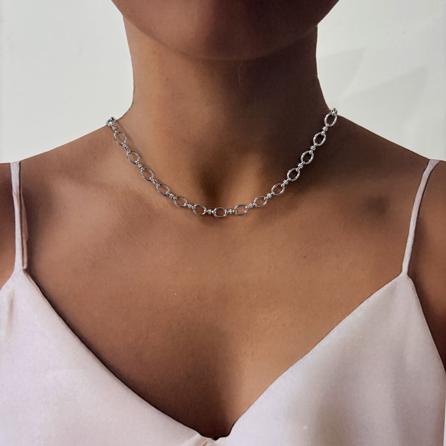 Cadena acero inoxidable aros nudo