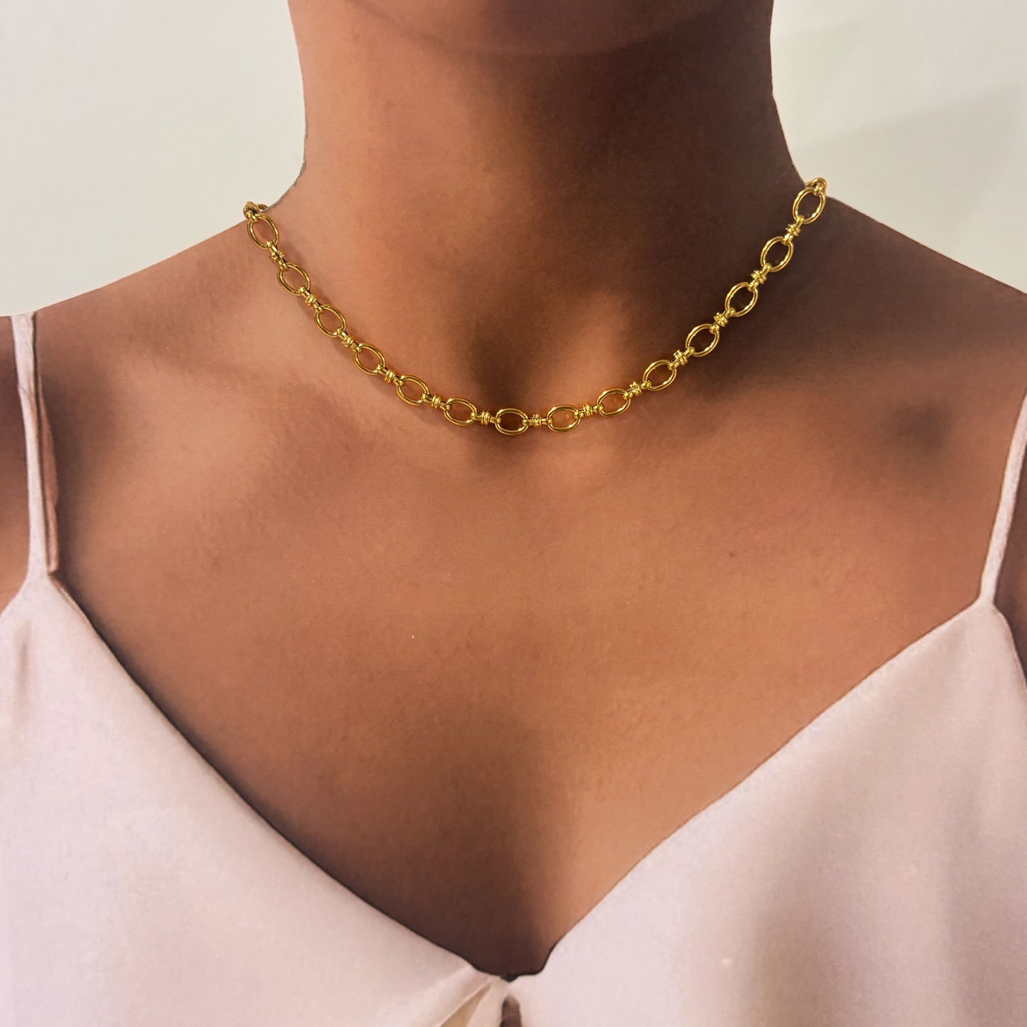 Cadena acero inoxidable aros nudo