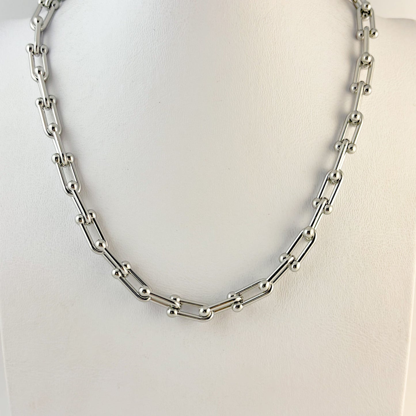 Collar cadena eslabón tiff acero inoxidable 40+5 cm