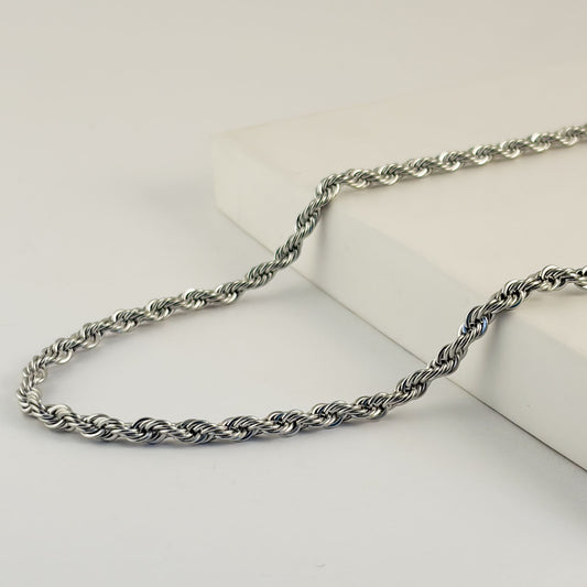 Cadena torsal acero inoxidable 4 mm 60 cm