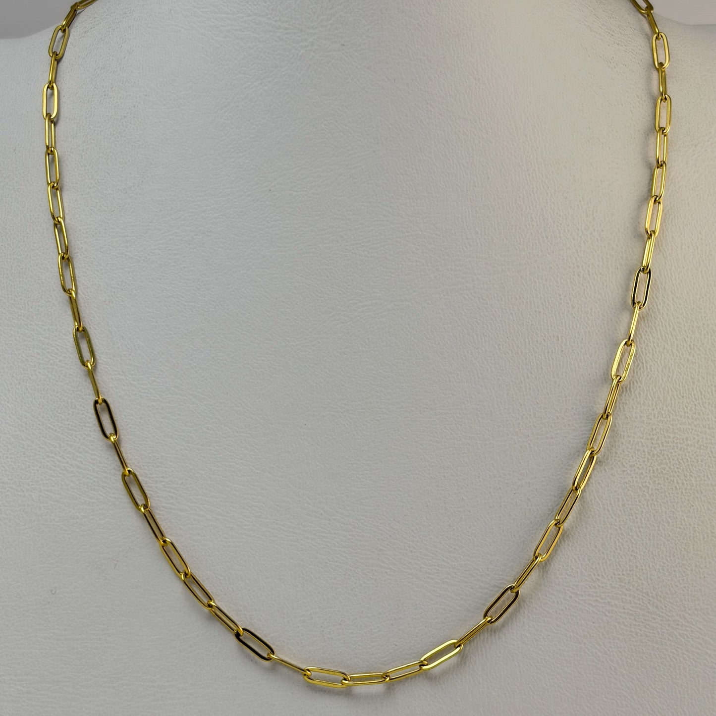 Cadena clip acero inoxidable delgada 45 cm