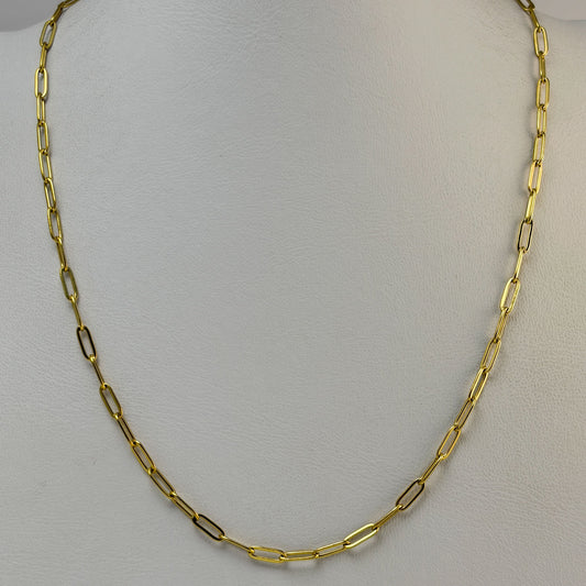 Cadena clip acero inoxidable delgada 45 cm
