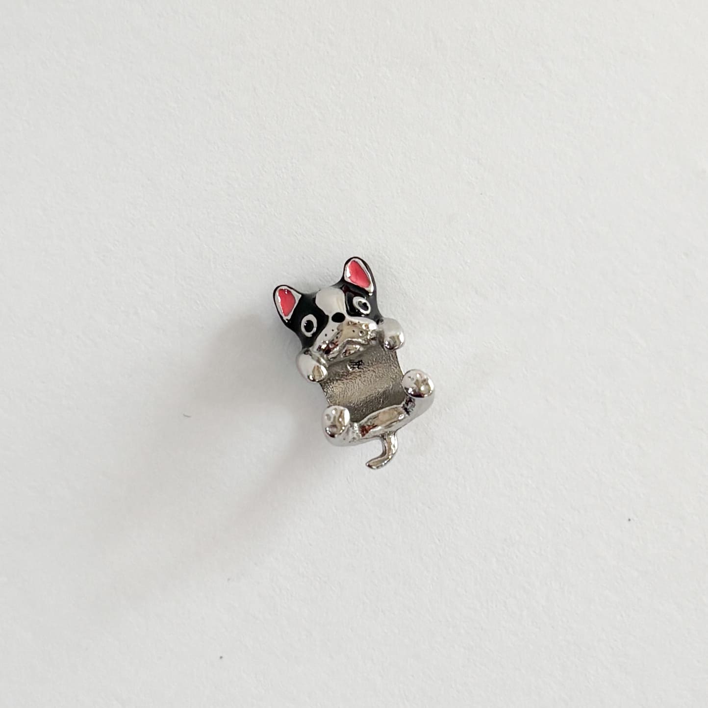 Charm perrito bulldog frenchie acero inoxidable