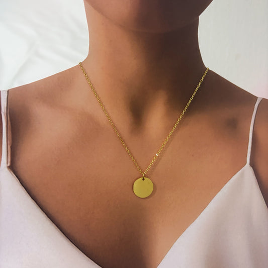 Collar dije circular 2 cm acero inoxidable