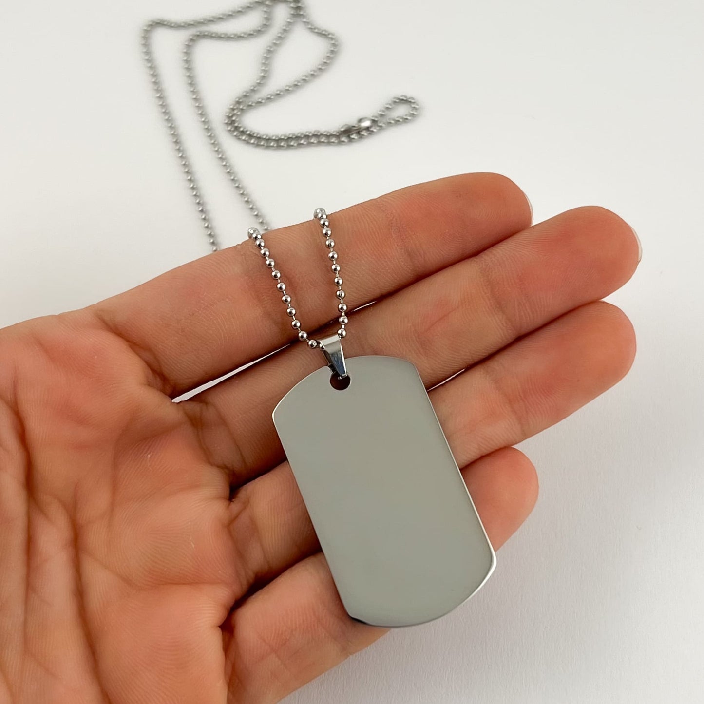 Collar placa militar para grabar