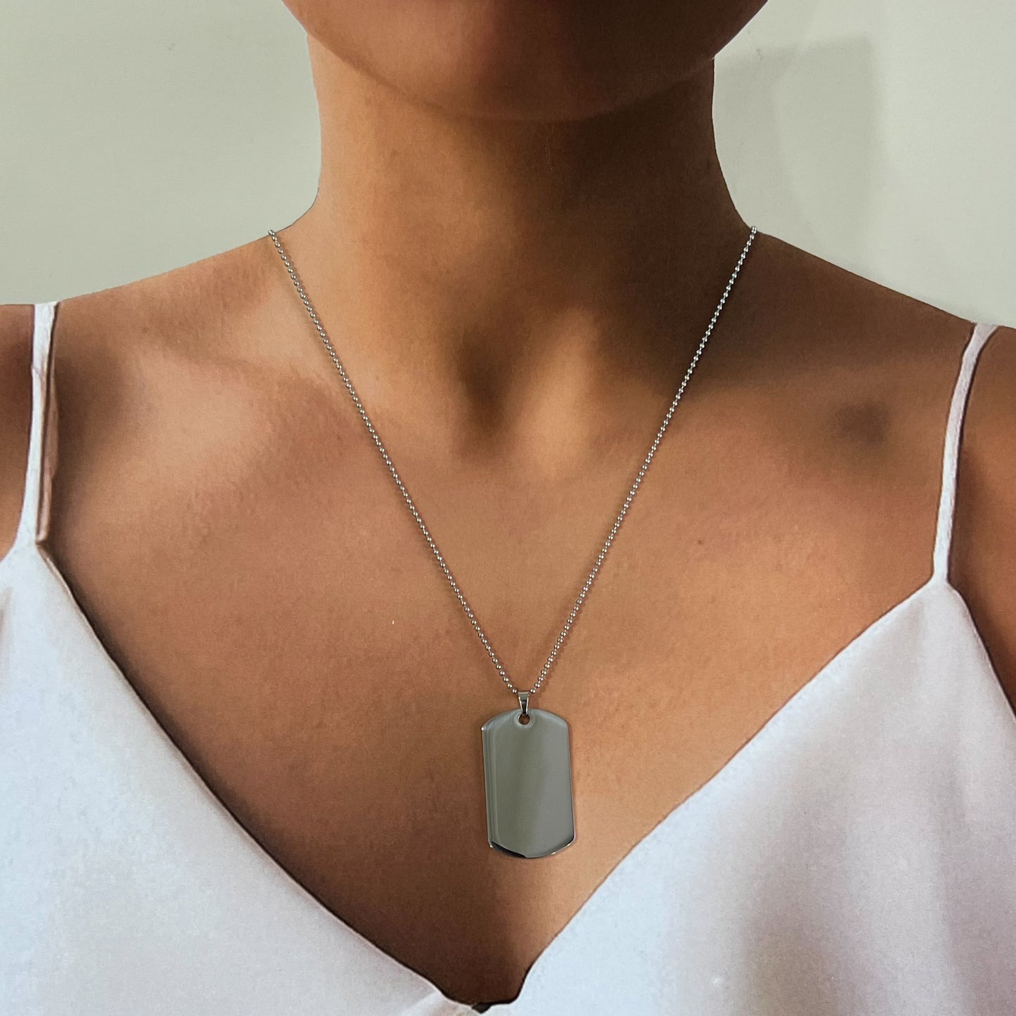 Collar placa militar para grabar