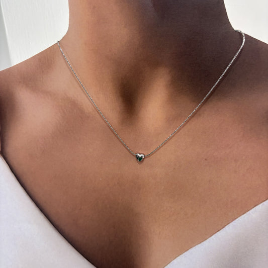 Collar corazón mini acero inoxidable 316L