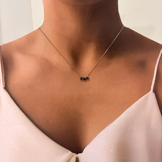 Collar acero inoxidable tres estrellas