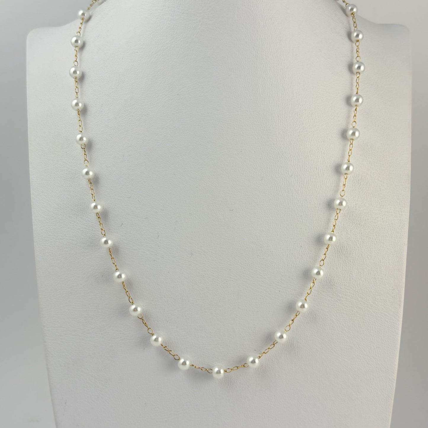 Collar perlas acero inoxidable 40 cm