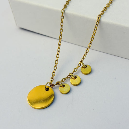 Collar monedas grande y minis 1-3 dijes