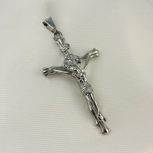Dije Cristo acero inoxidable grande 5 cm
