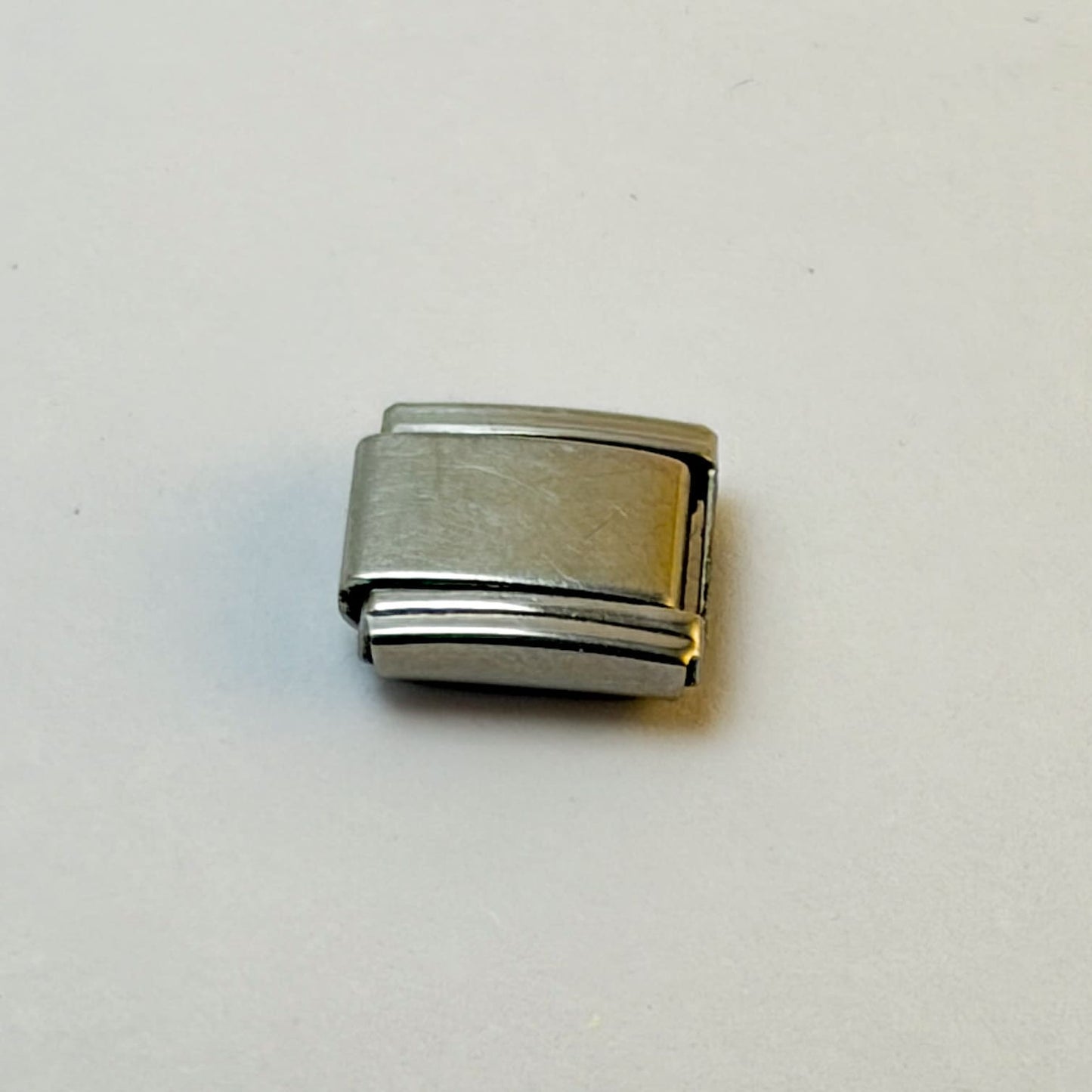 Cuadritos lisos pulsera italiana acero