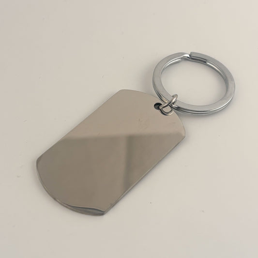 Llavero placa militar acero