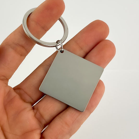 Llavero cuadrado acero inoxidable