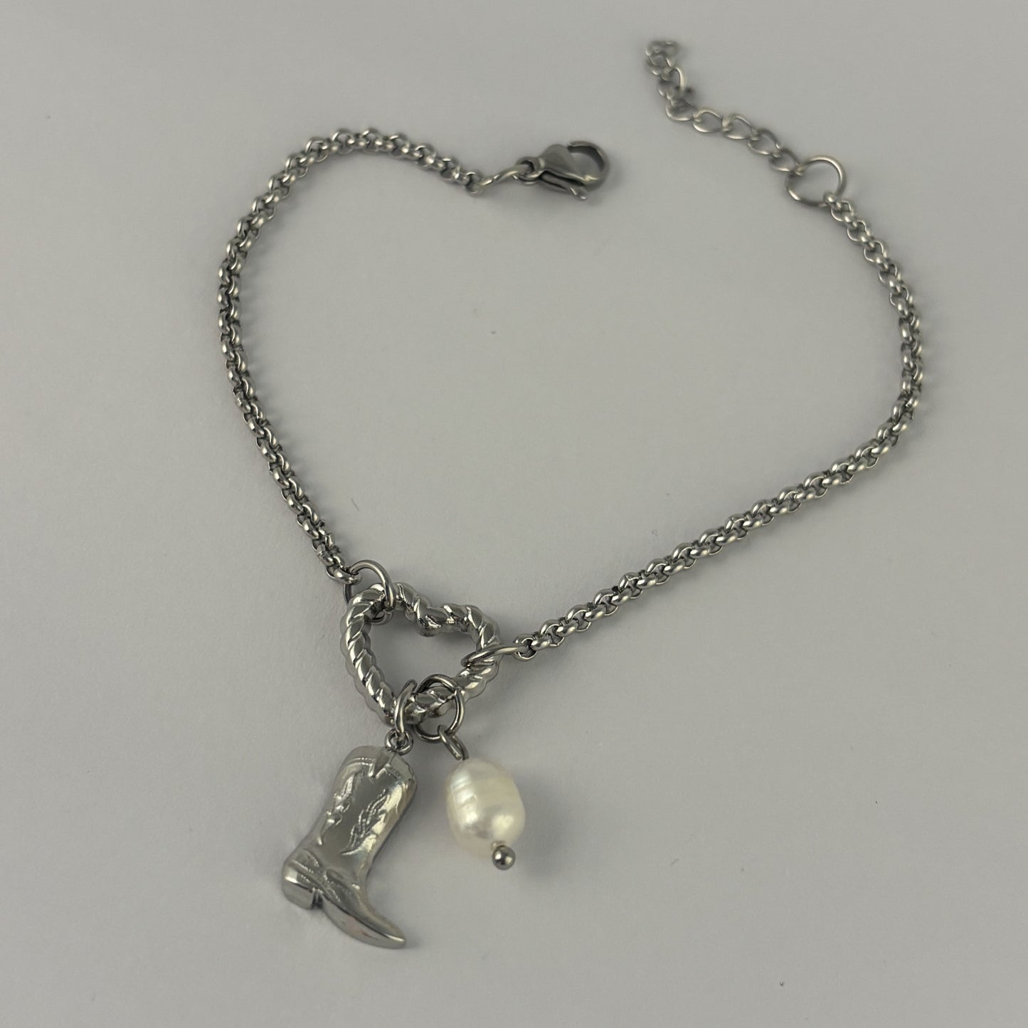 Pulsera bota vaquera acero inoxidable