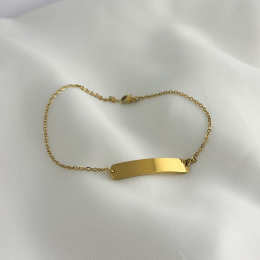 Pulsera esclava cadena delgada acero inoxidable dorado