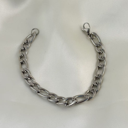 Pulsera 3 por 1 plateado acero
